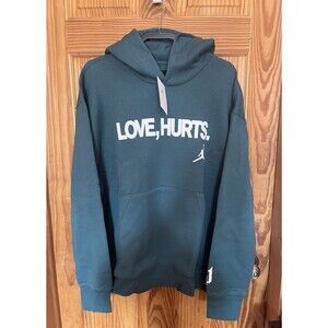 Nike Jordan Jalen Hurts "Love Hurts" Teal Pullover Hoodie Size XL IQ3758-377
